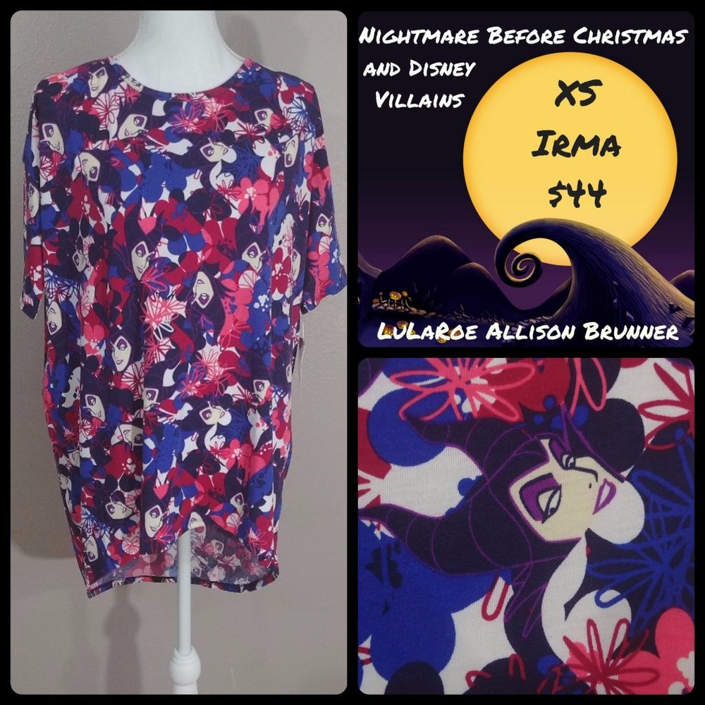 3/$50 - Lularoe Disney Irma Tunic - XS - NWT
